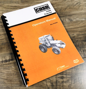 Case 1490 Tractor Operators Manual Owners Book Maintenance Adjustments 9-9322