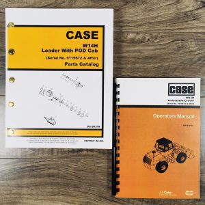 Case W14H Wheel Loader Parts Catalog Operators Manual Owners Set 9119672-After