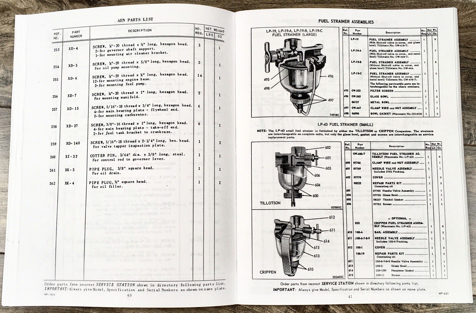 Wisconsin AEN AENS Engine Service Operators Parts Manual Shop Repair Instruction - Image 6