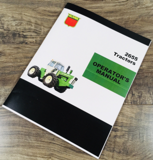 Oliver 2655 Tractor Operators Manual Owners Book Maintenance Adjustments Lube