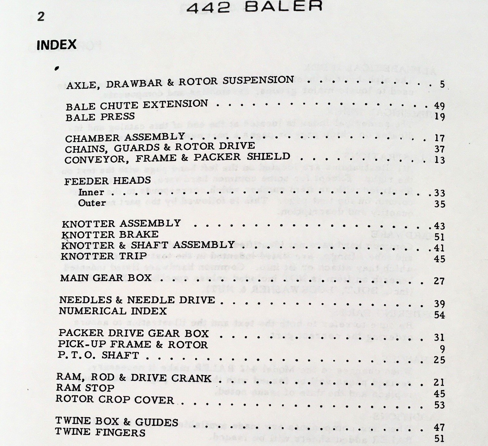 Allis Chalmers 442 Baler Parts Manual Catalog Book Assembly Schematics Views - Image 2