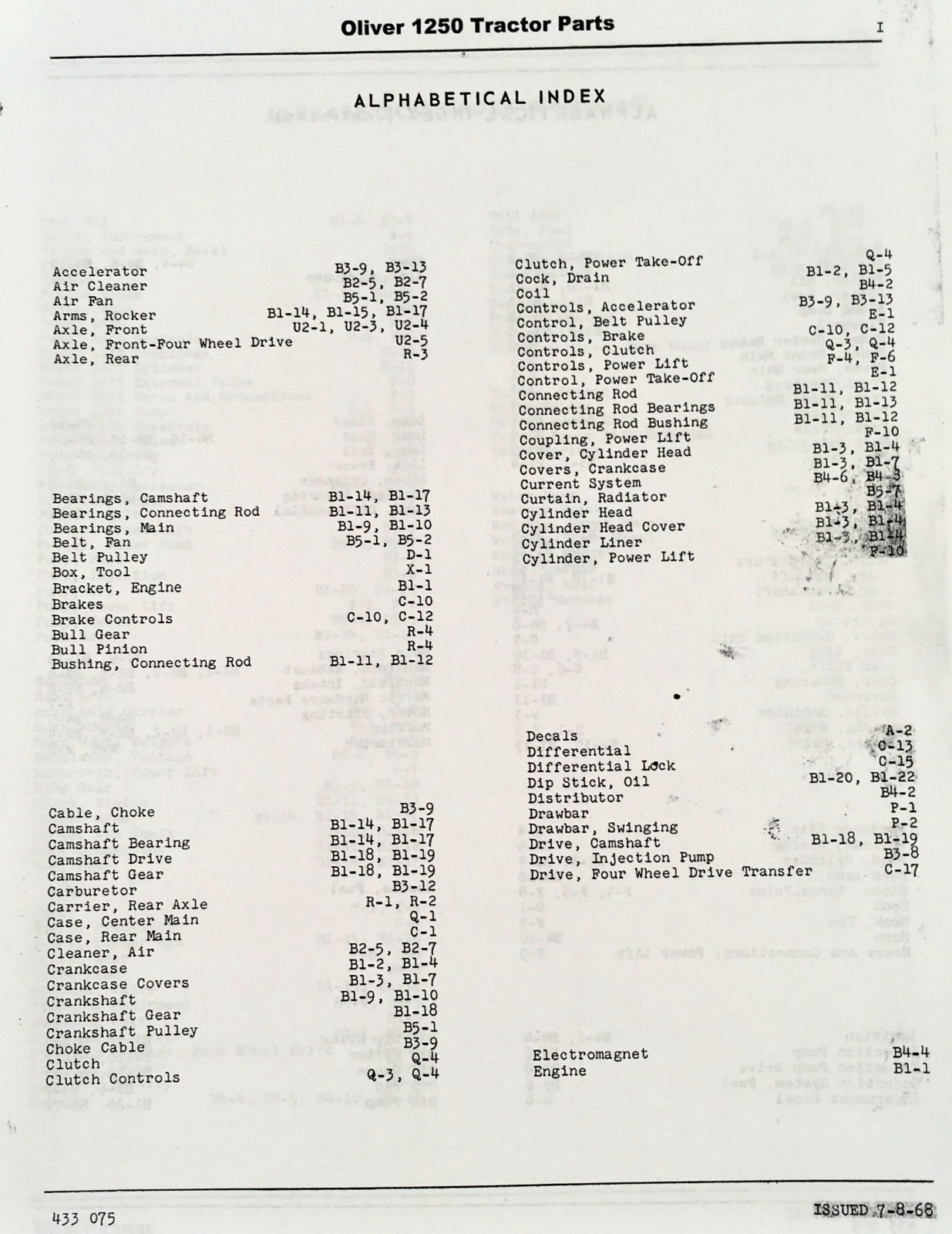 Oliver 1250 Tractor Service Parts Operators Manual Set Repair Workshop Shop Book - Image 3