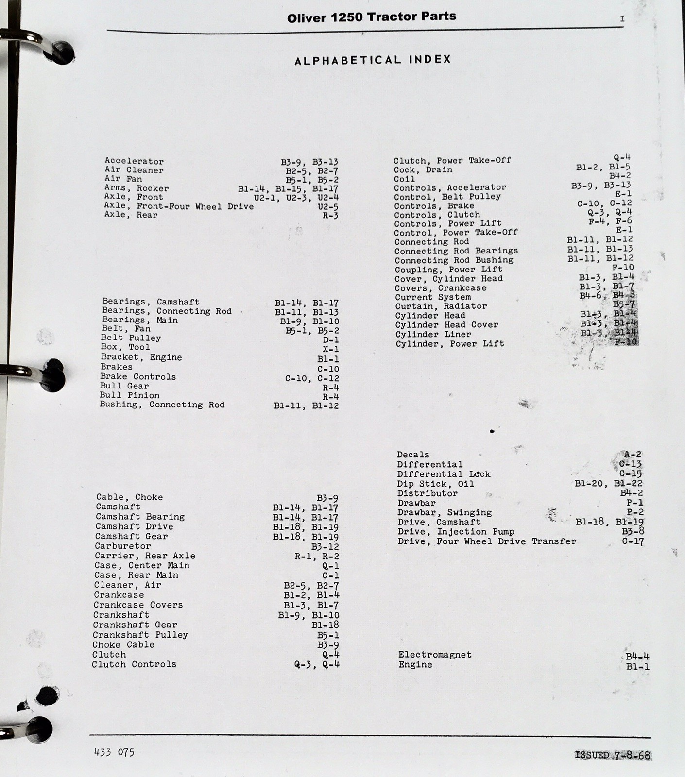 Oliver 1250 Tractor Service Parts Operators Manual Set Repair Workshop Shop Book - Image 18