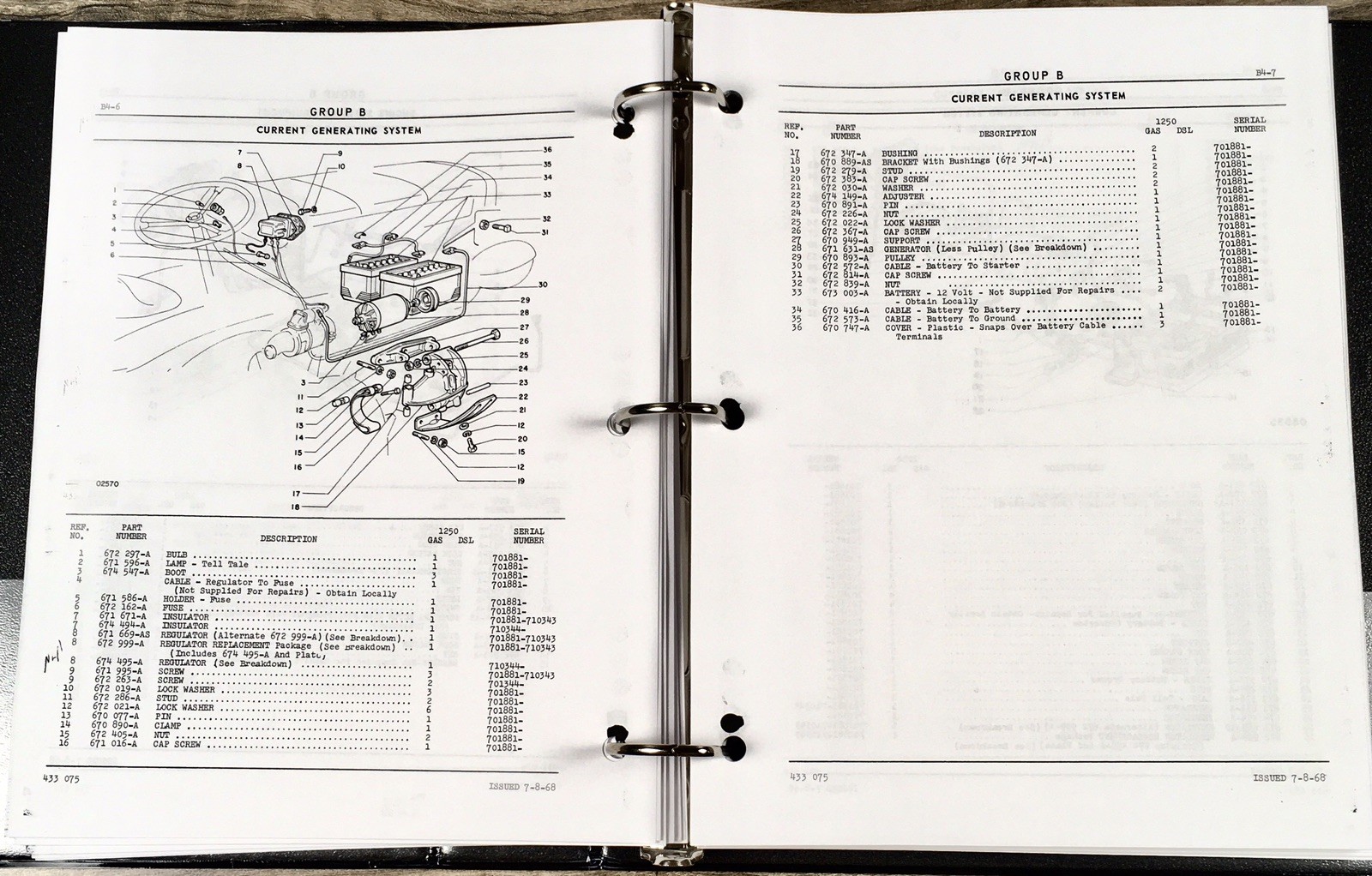 Oliver 1250 Tractor Service Parts Manual Set Repair Workshop Shop Catalog Book - Image 15