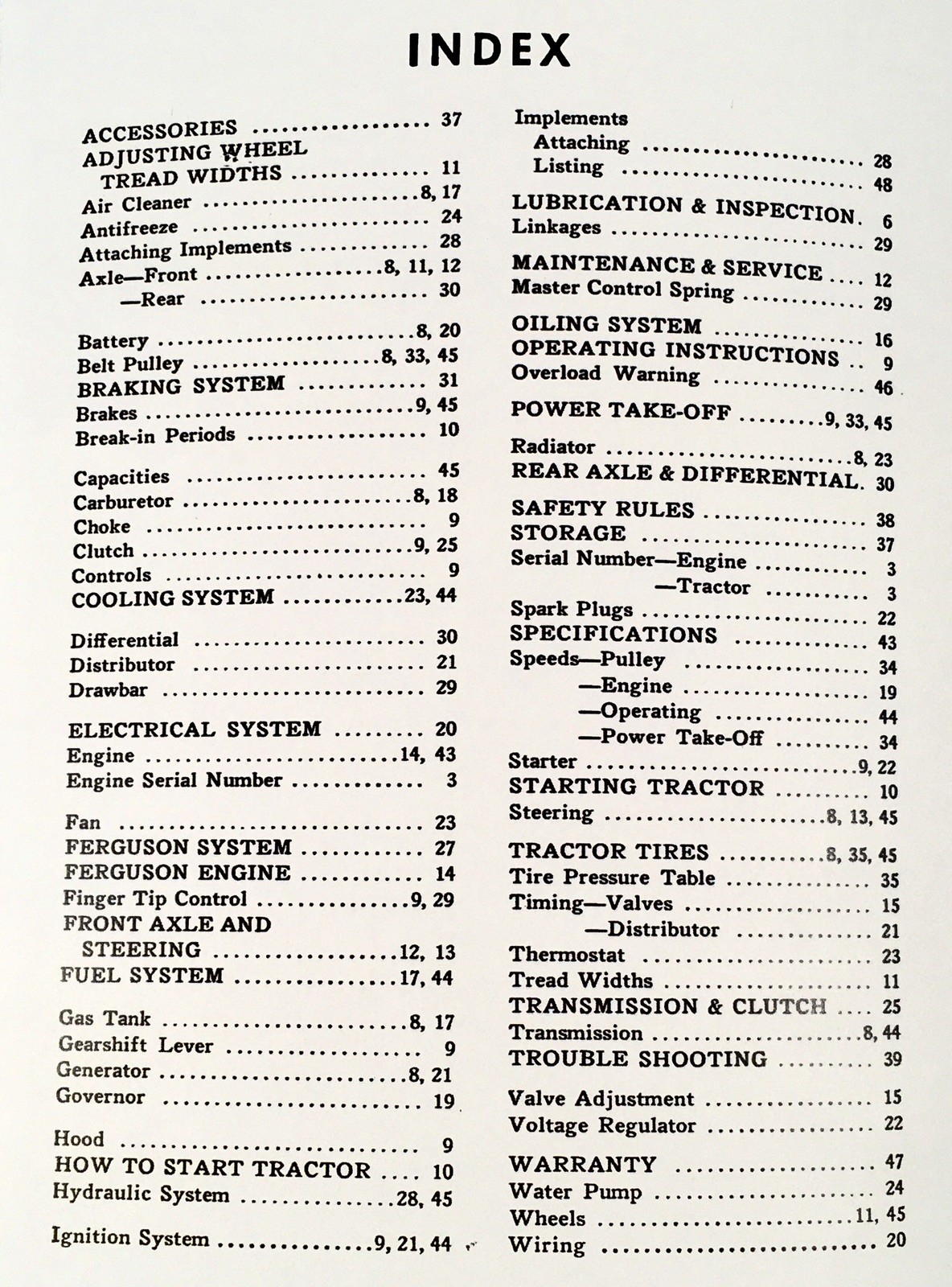 Harry Massey Ferguson TO-20 Tractor Parts Operators Manual Set Catalog Owners - Image 9