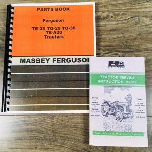 Harry Ferguson TE-A20 Tractor Parts Catalog Maintenance Manual Set Shop Repair