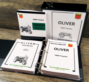 Oliver 1600 Tractor Service Parts Operators Manual Set Repair Workshop Shop Book