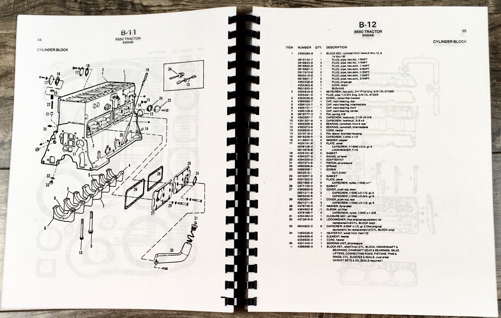 Allis Chalmers 8550 Tractor Parts Manual Catalog Book Assembly Schematics Views - Image 5