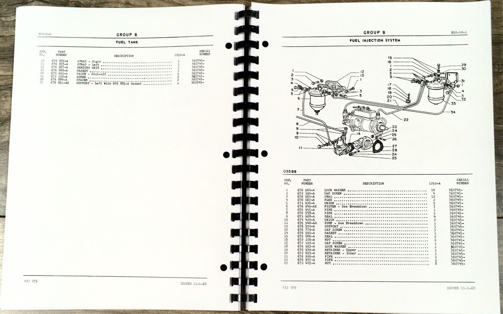 Oliver 1250A Tractor Service Manual Parts Catalog Set Workshop Shop Repair Books - Image 5
