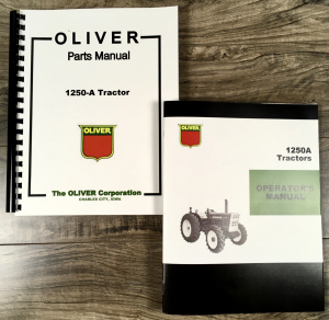 Oliver 1250A Tractor Parts Catalog Operators Owners Manual Assembly Maintenance
