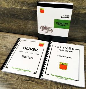 Oliver 1250A Tractor Service Parts Operators Manual Set Repair Workshop Shop