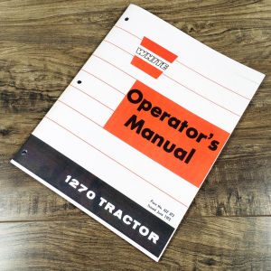 Oliver White Cockshutt 1270 Tractor Operators Manual Owners Book Maintenance