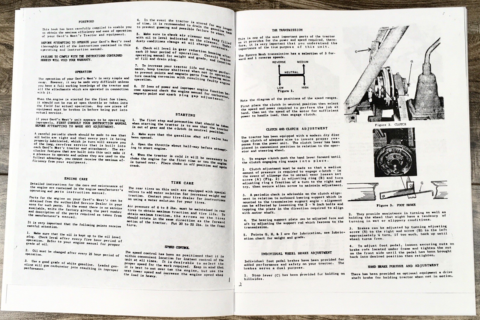 Garden All JE JR JS Garden Master Tractor Operators Parts Manual Owners Book - Image 2