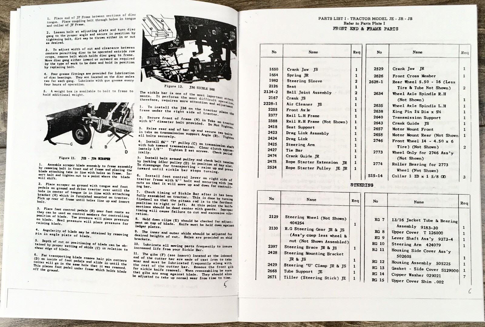 Garden All JE JR JS Garden Master Tractor Operators Parts Manual Owners Book - Image 3