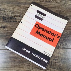 Oliver Cockshutt White 1265 Tractor Operators Manual Owners Book Maintenance
