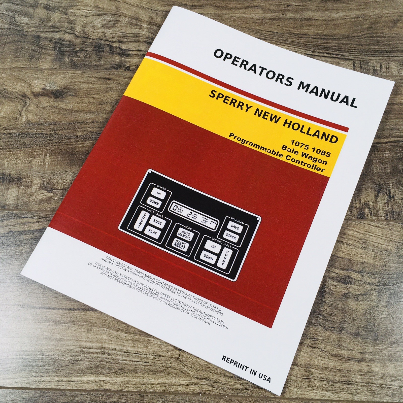 New Holland 1075 1085 Bale Wagon Programmable Controller Operators Manual Owners