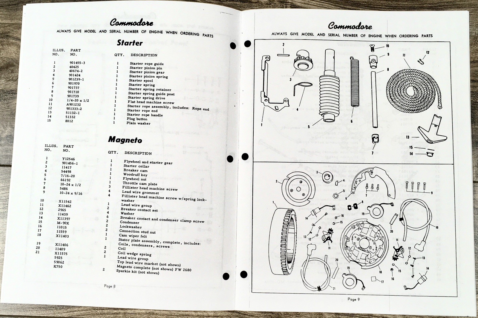 Operators Parts Manual For Model 73201 Chrysler Commadore Outboard Motor Owners - Image 2