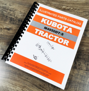 Kubota M4950 DT-S Tractor Parts Manual Catalog Book Assembly Schematics Exploded