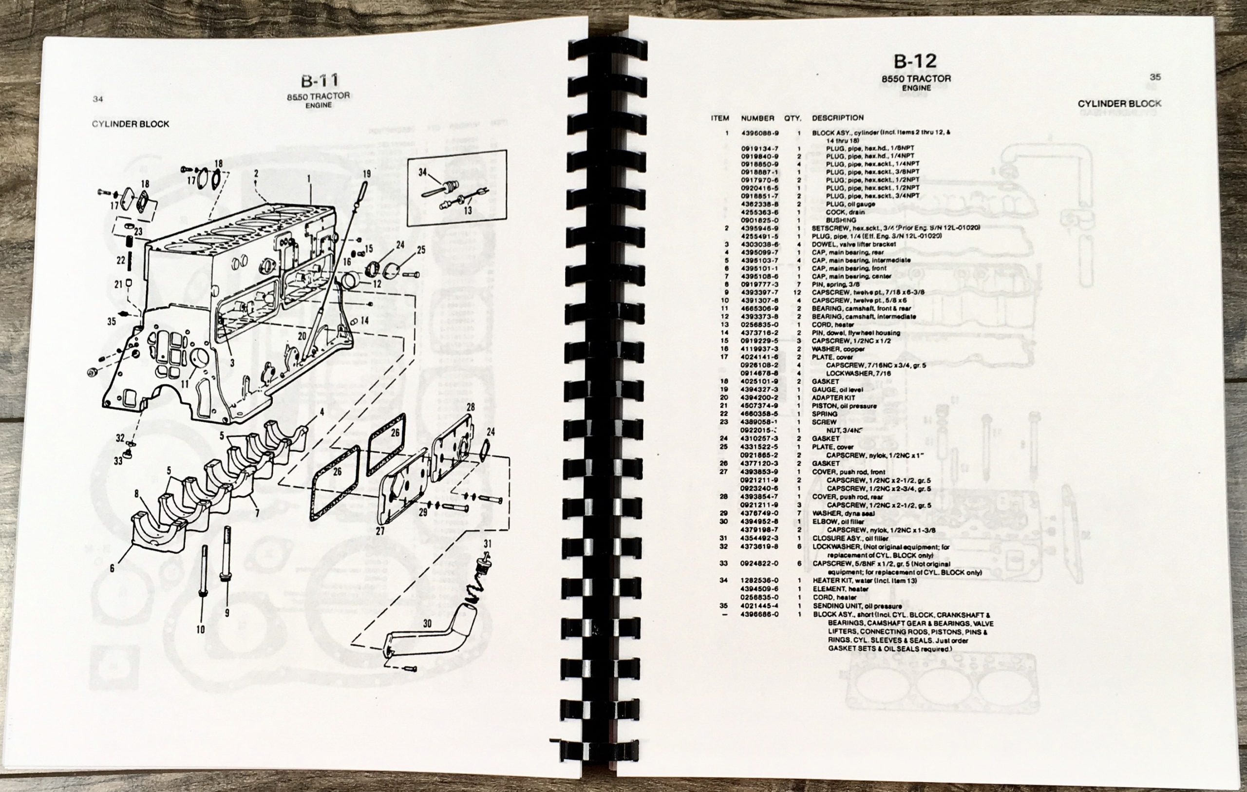 Allis Chalmers 8550 Tractor Parts Operators Manual Set Owners Catalog Assembly - Image 9