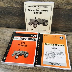Set Allis Chalmers One Seventy 170 Tractor Service Manual Parts Operators Repair