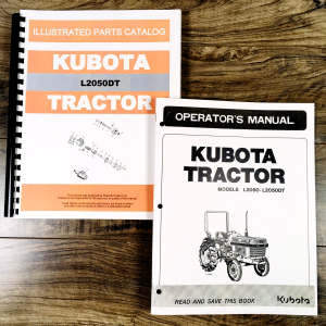 Kubota L2050DT Tractor Parts Catalog Operators Manual Set Owners Catalog Book