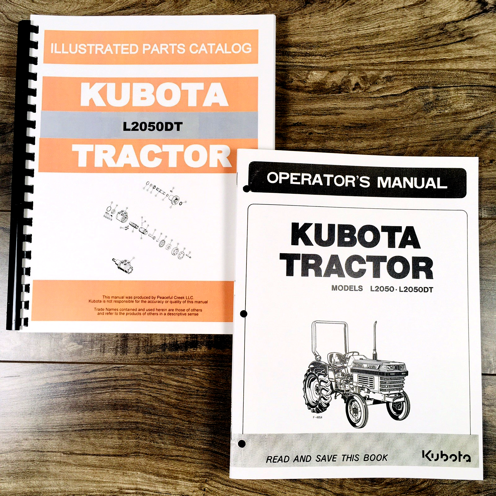 Kubota L2050DT Tractor Parts Catalog Operators Manual Set Owners Catalog Book