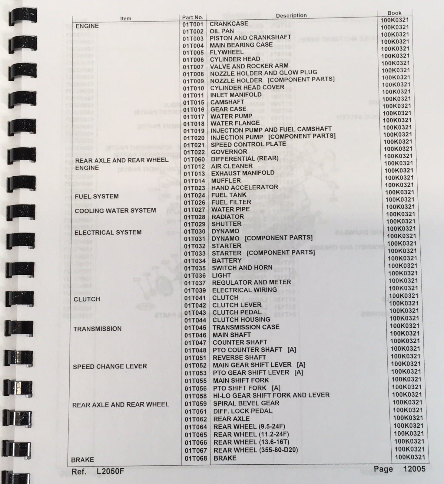 Kubota L2050DT Tractor Parts Catalog Operators Manual Set Owners Catalog Book - Image 2