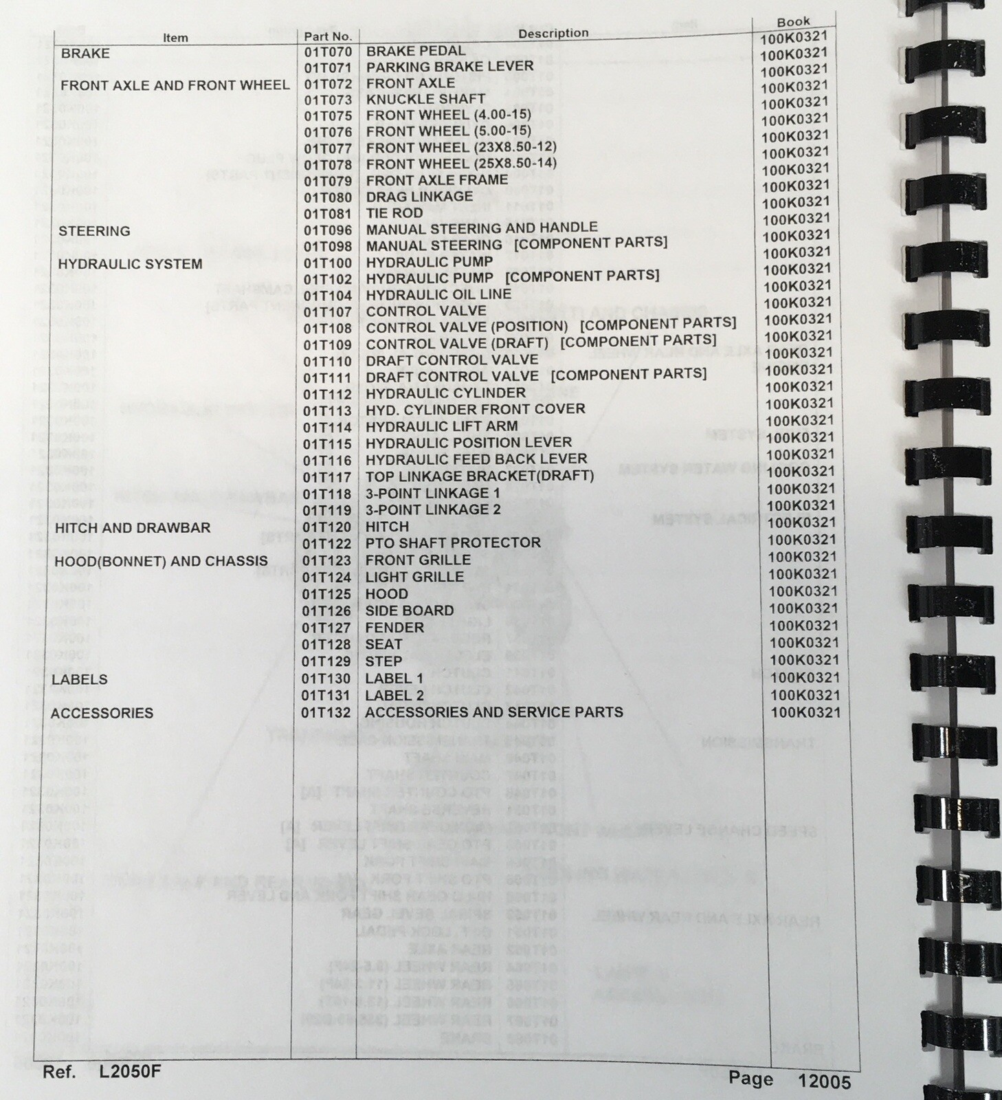 Kubota L2050DT Tractor Parts Catalog Operators Manual Set Owners Catalog Book - Image 3