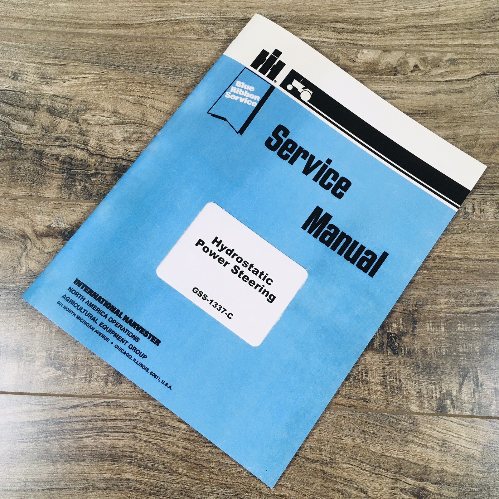 International Hydrostatic Power Steering Service Manual For B275 Tractor