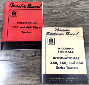 International 660 Gasoline Tractor Operators Manual Set Owners Book Maintenance