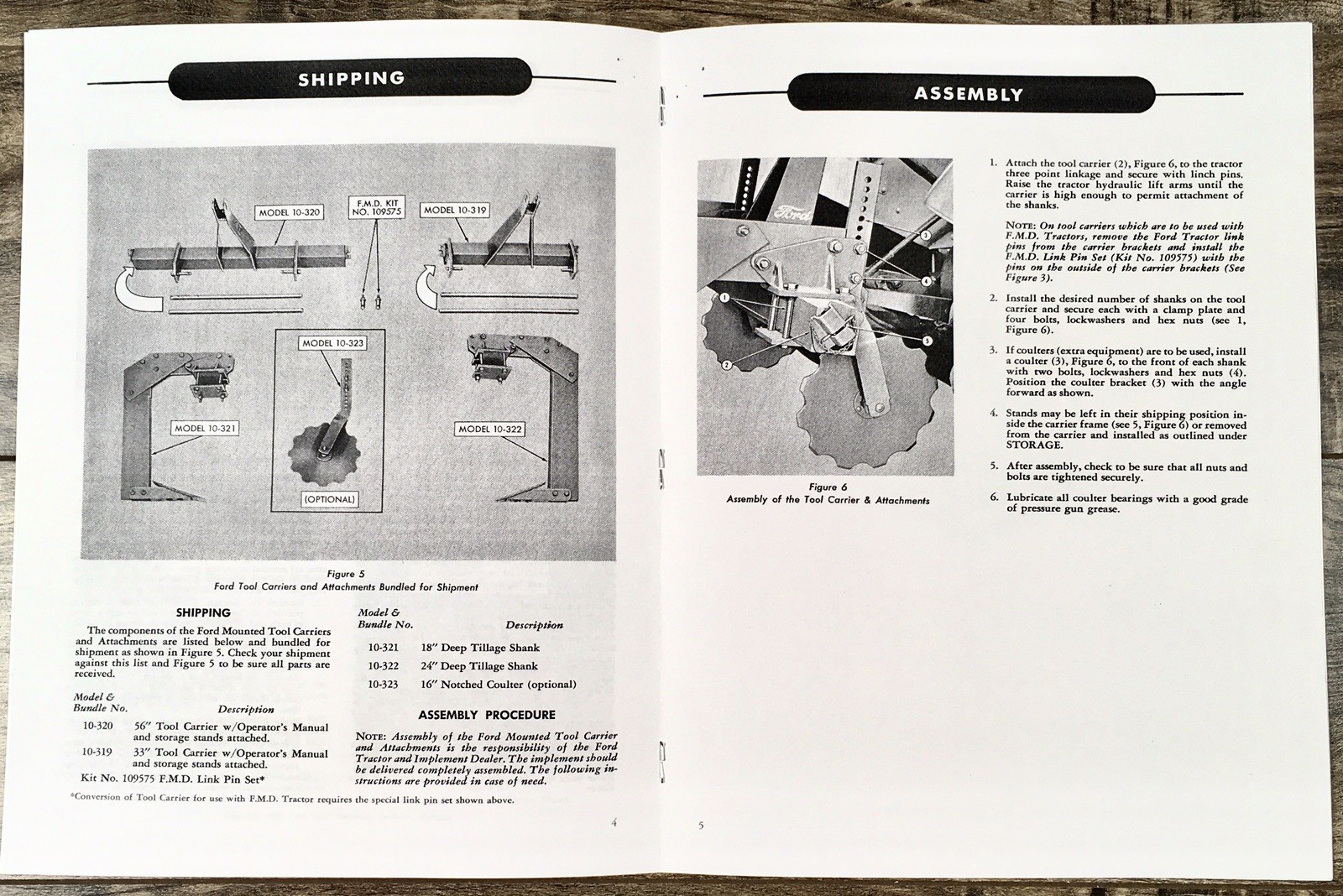 Ford 10-320 10-319 10-323 Mounted Tool Carrier Operators Manual Owners Book - Image 2