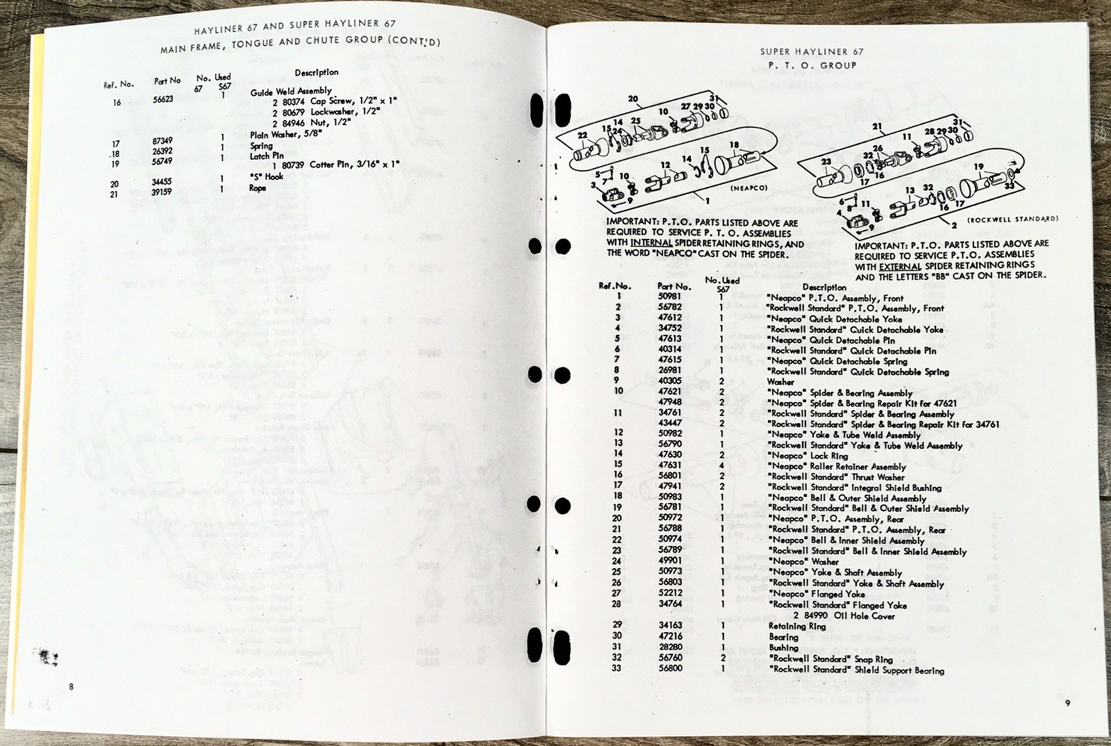 New Holland 67 Baler Parts Catalog Operators Manual Set Owners Assembly Book - Image 4