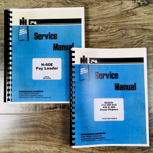 International H-60E Pay Loader Wheel Loader Service Manual Set Repair Shop Book