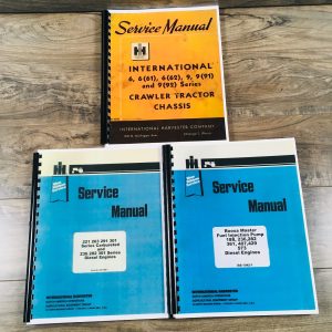 International TD-6 62 Series TD-9 Series 92 Crawler Tractor Service Manual Set