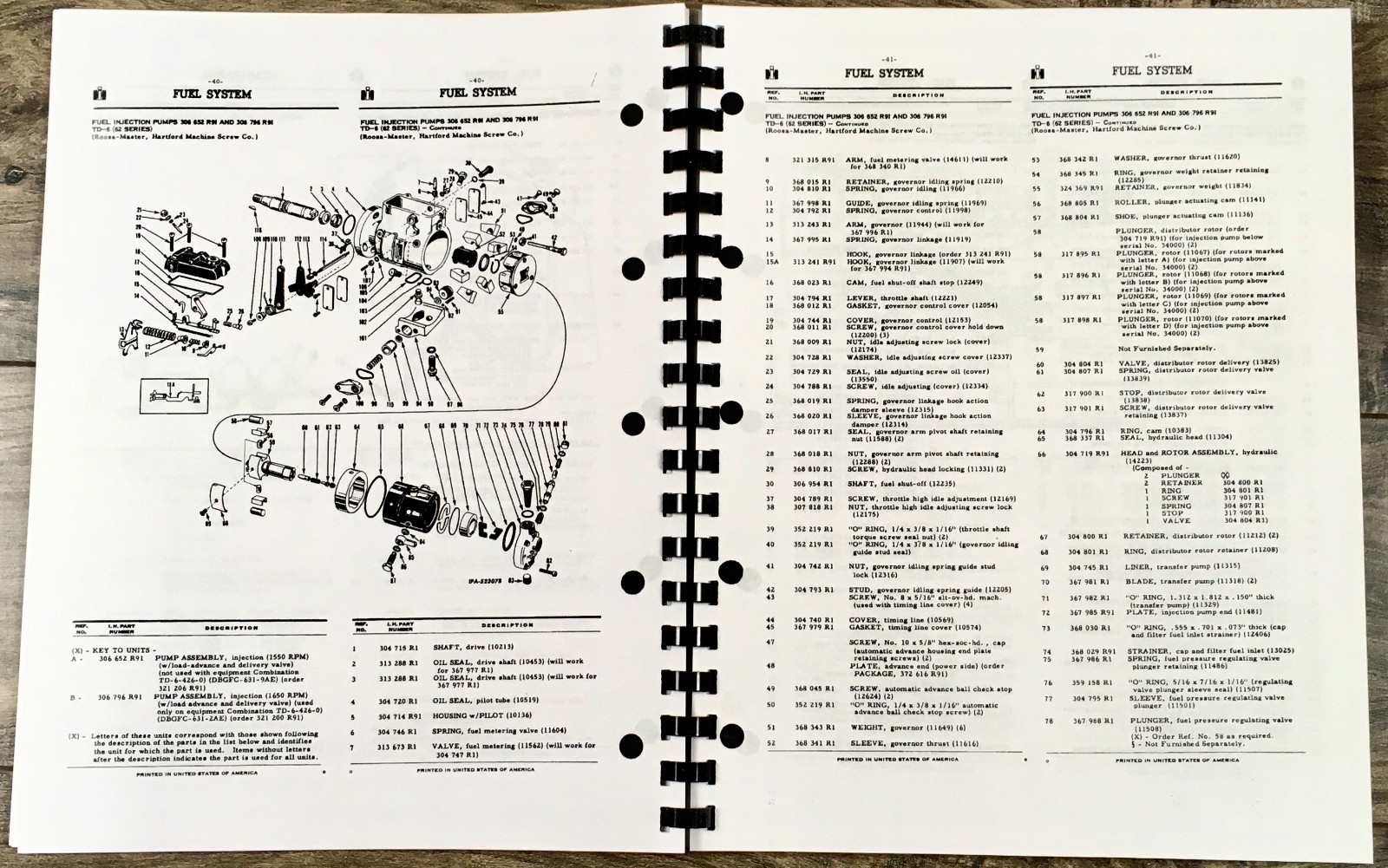 International T-6 62 Series Crawler Tractor Parts Operators Manual Set Catalog - Image 8