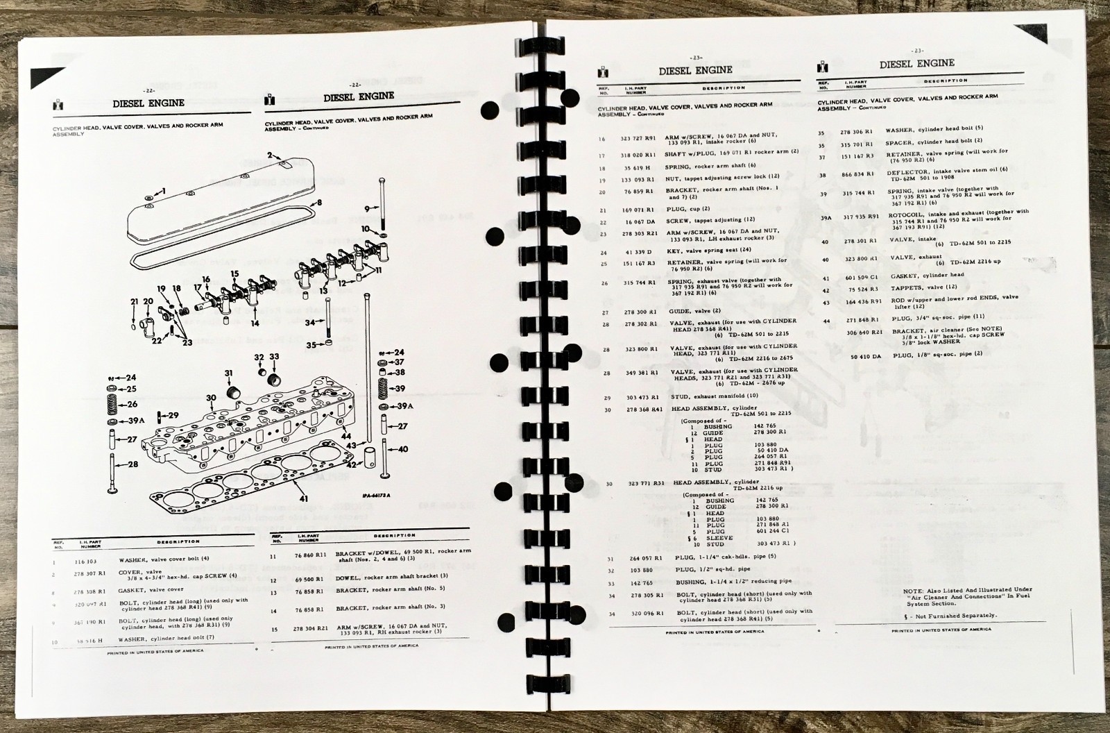 International T-6 62 Series Crawler Tractor Parts Operators Manual Set Catalog - Image 11