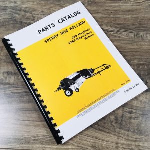 New Holland 282 Hayliner 1282 Haycruiser Square Hay Baler Parts Manual Catalog