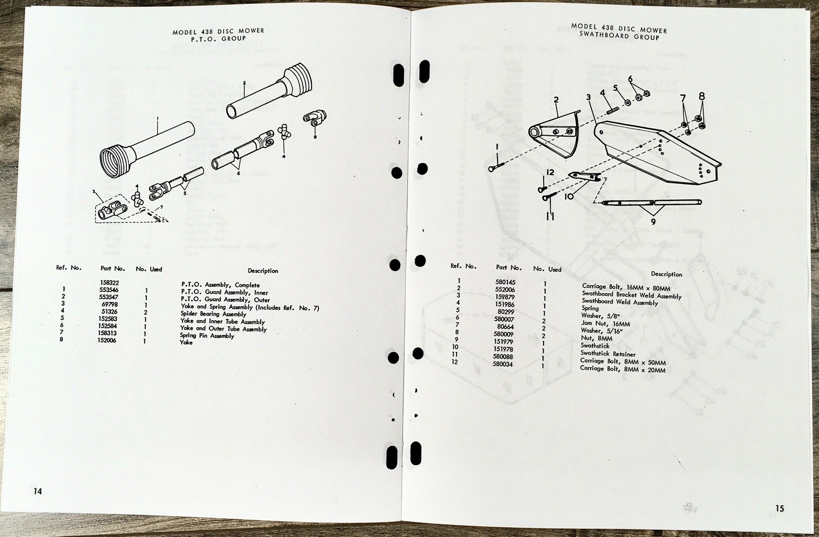 New Holland 438 Disc Mower Parts Catalog Operators Manual Set Owners Assembly NH - Image 8