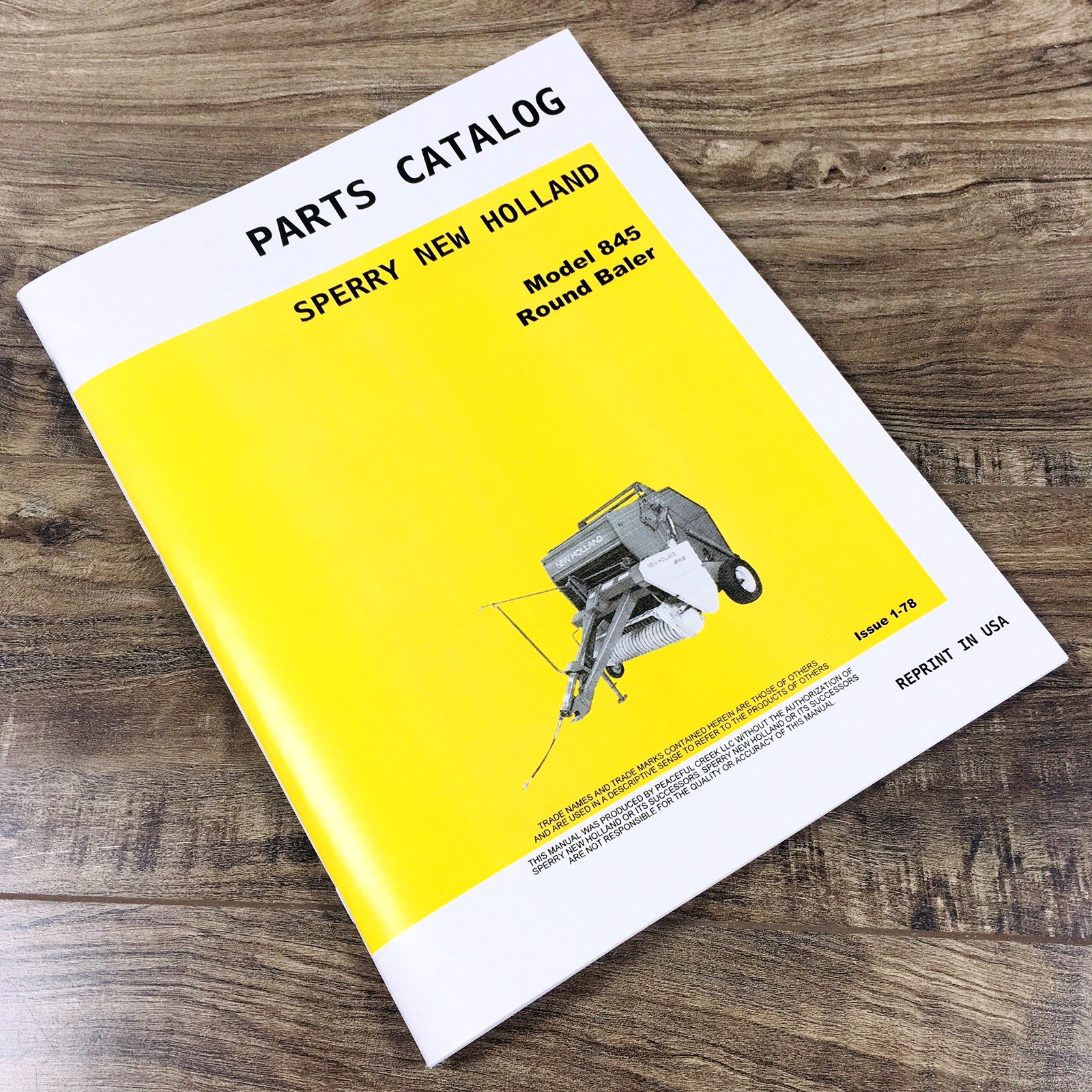 New Holland 845 Round Baler Parts Manual Catalog Book Assembly Schematic Views