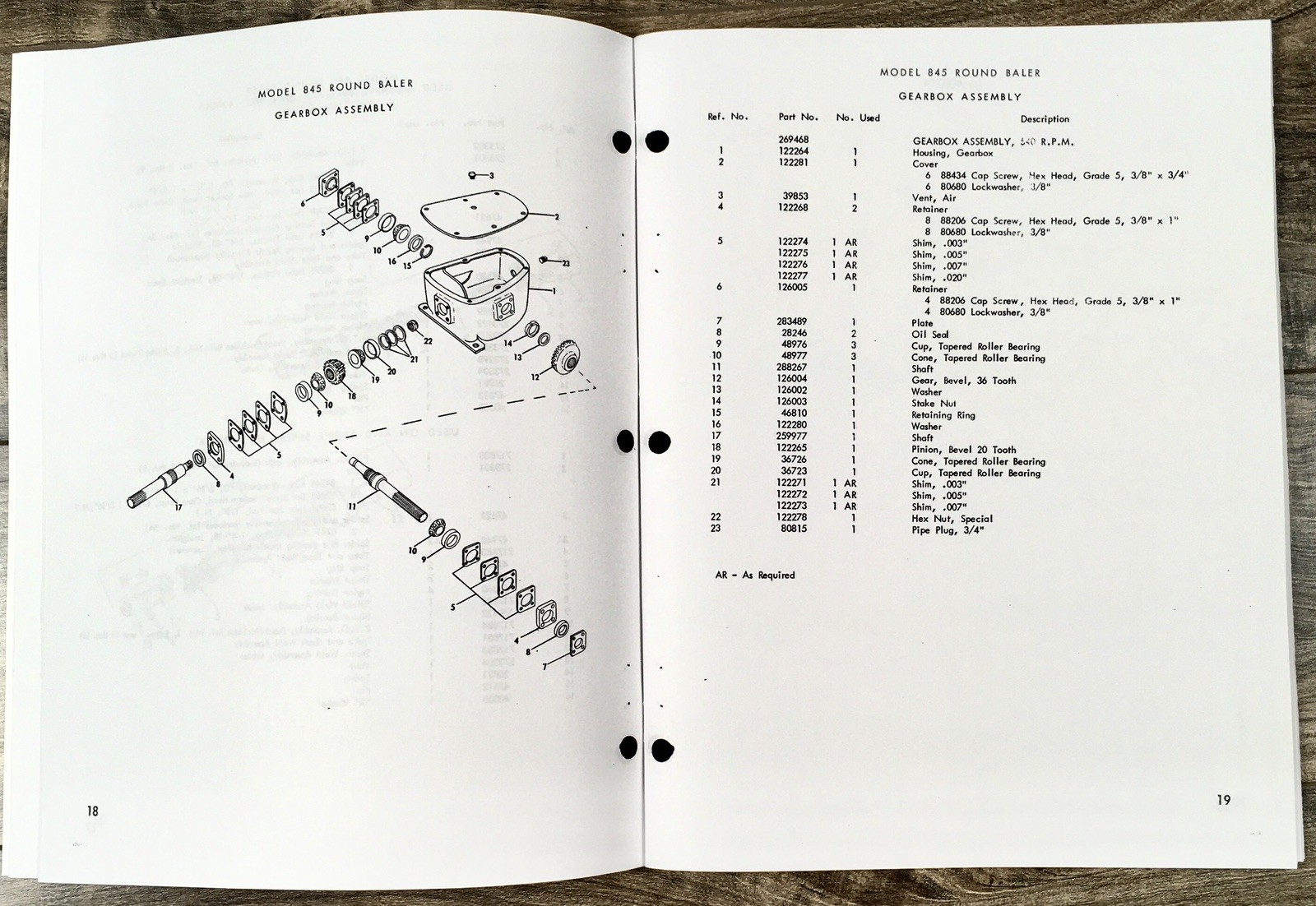 New Holland 845 Round Baler Parts Manual Catalog Book Assembly Schematic Views - Image 4