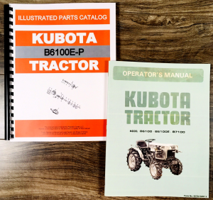 Kubota B6100E Tractor Parts Catalog Operators Manual Owners Assembly Maintenance