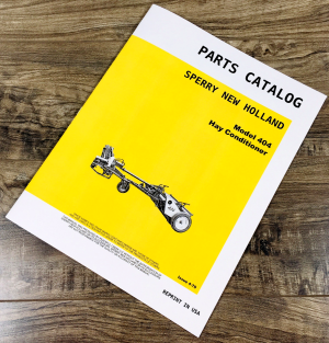 New Holland 404 Hay Conditioner Parts Manual Catalog Book Assembly Schematic
