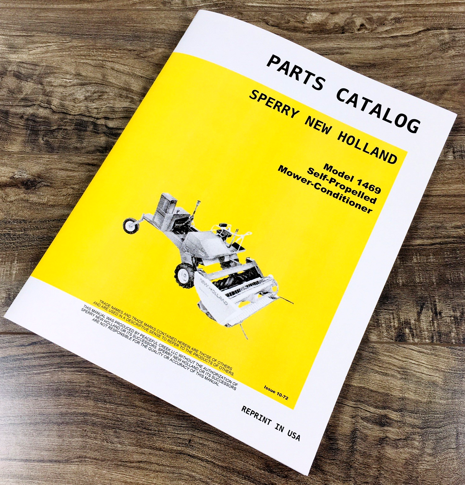New Holland 1469 Self Propelled Mower Conditioner Parts Manual Catalog Assembly