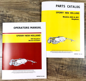 New Holland 460 Mower Haybine Parts Catalog Operators Manual Owners Assembly