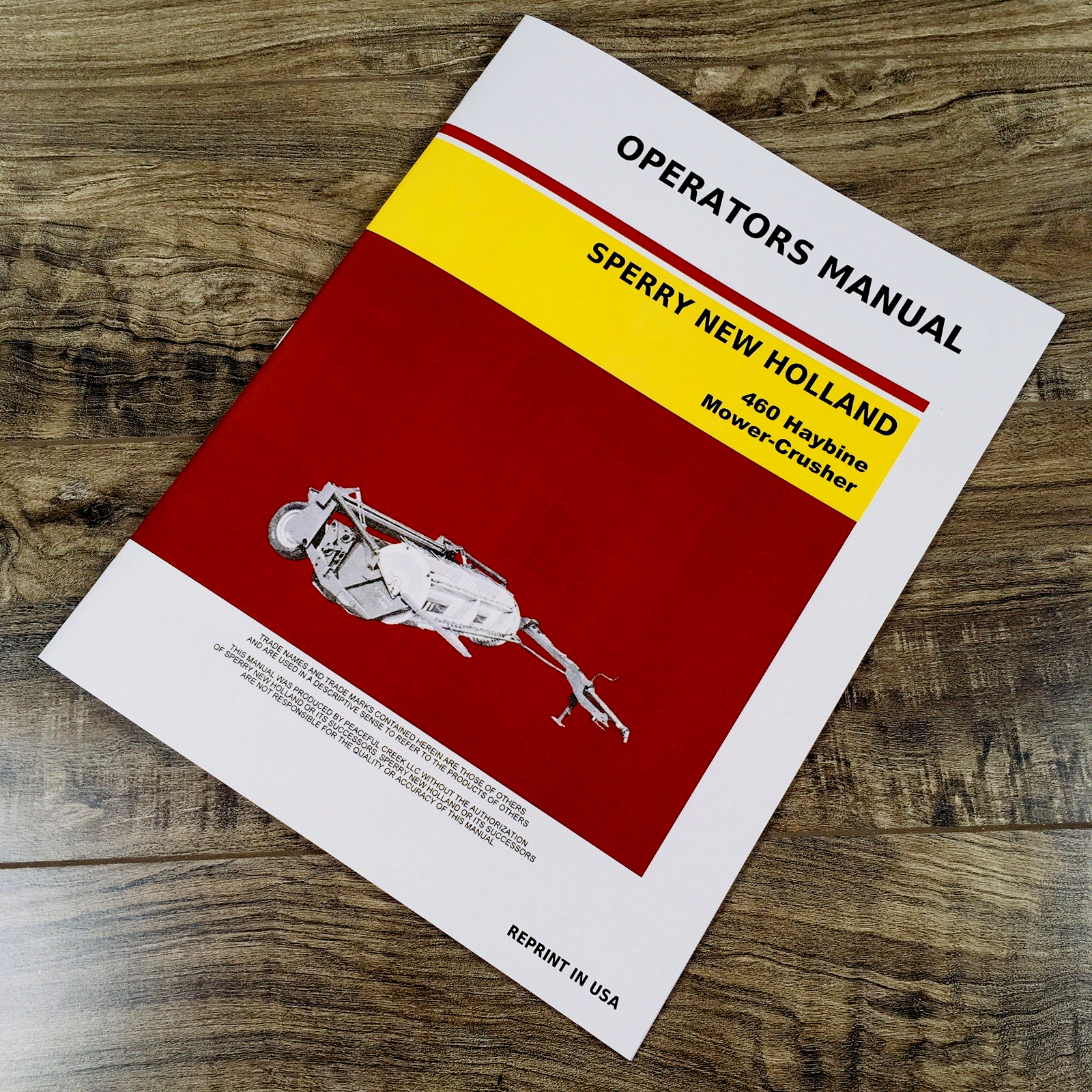 New Holland 460 Mower Crusher Operators Manual Haybine Conditioner Owners Book