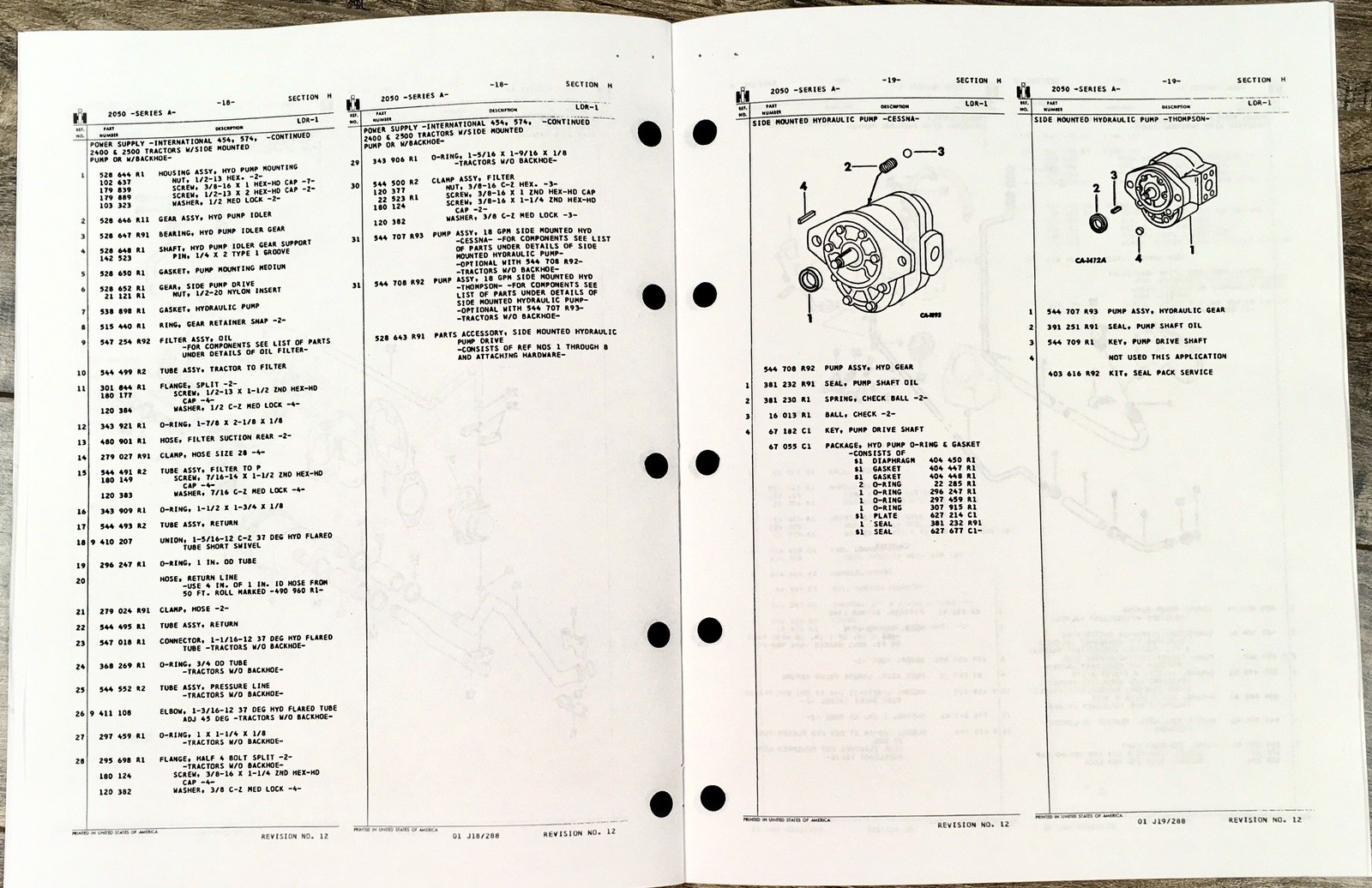 International 2050 Series A 2050A Loader Attachment Parts Manual Catalog Book - Image 5