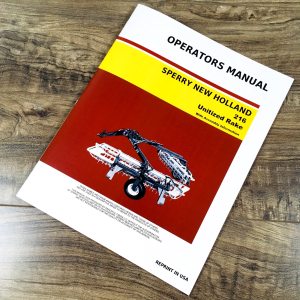 New Holland 216 Unitized Rake Operators Manual Assembly Owners Book Maintenance