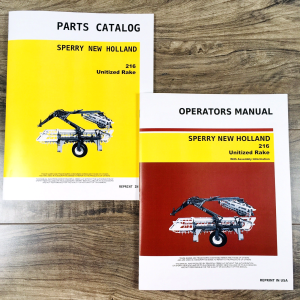 New Holland 216 Unitized Rake Parts Catalog Operators Manual Owners Assembly