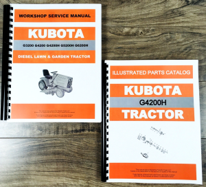 Kubota G4200H Lawn and Garden Tractor Service Manual Parts Catalog Repair Book
