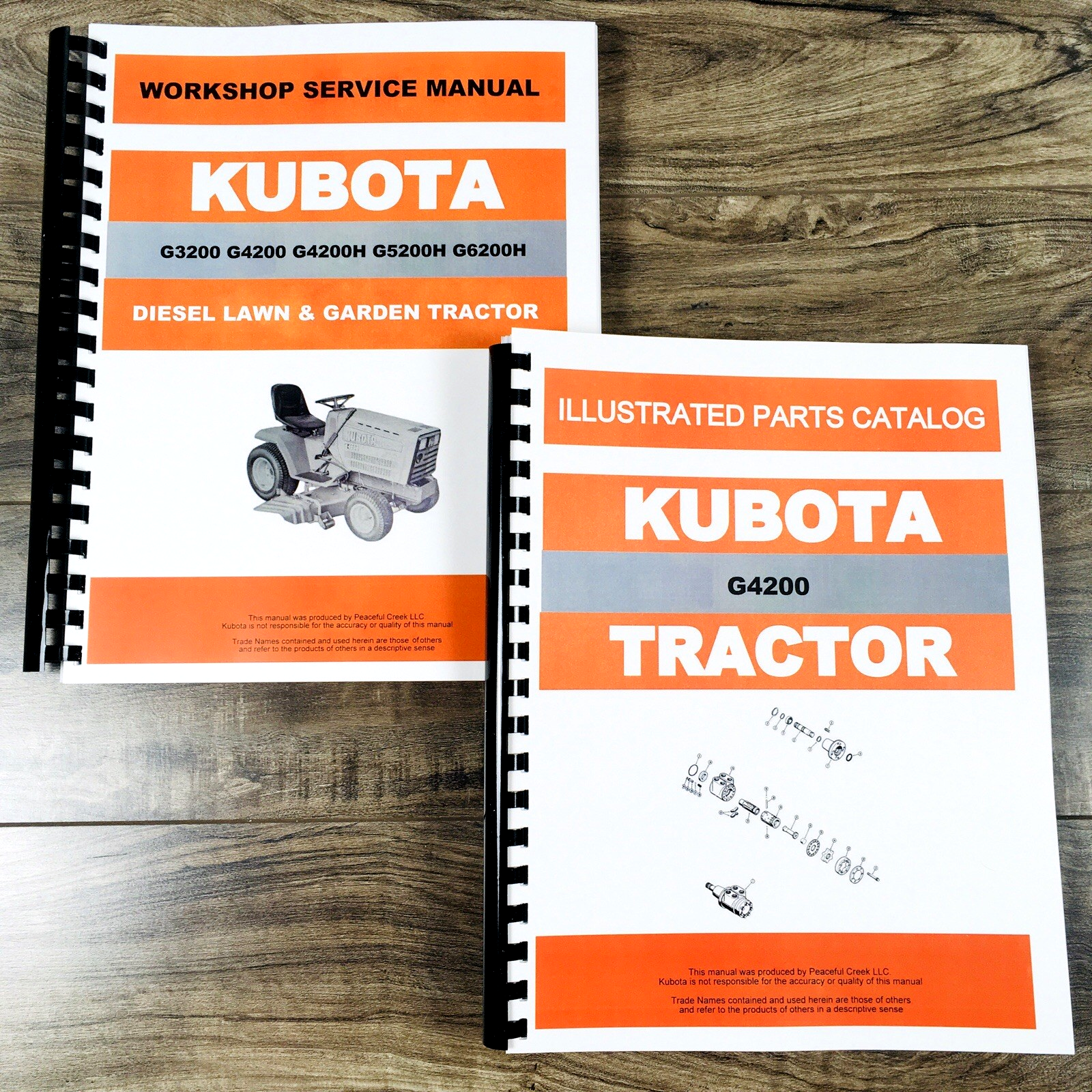 Kubota G4200 Lawn and Garden Tractor Service Manual Parts Catalog Repair Book